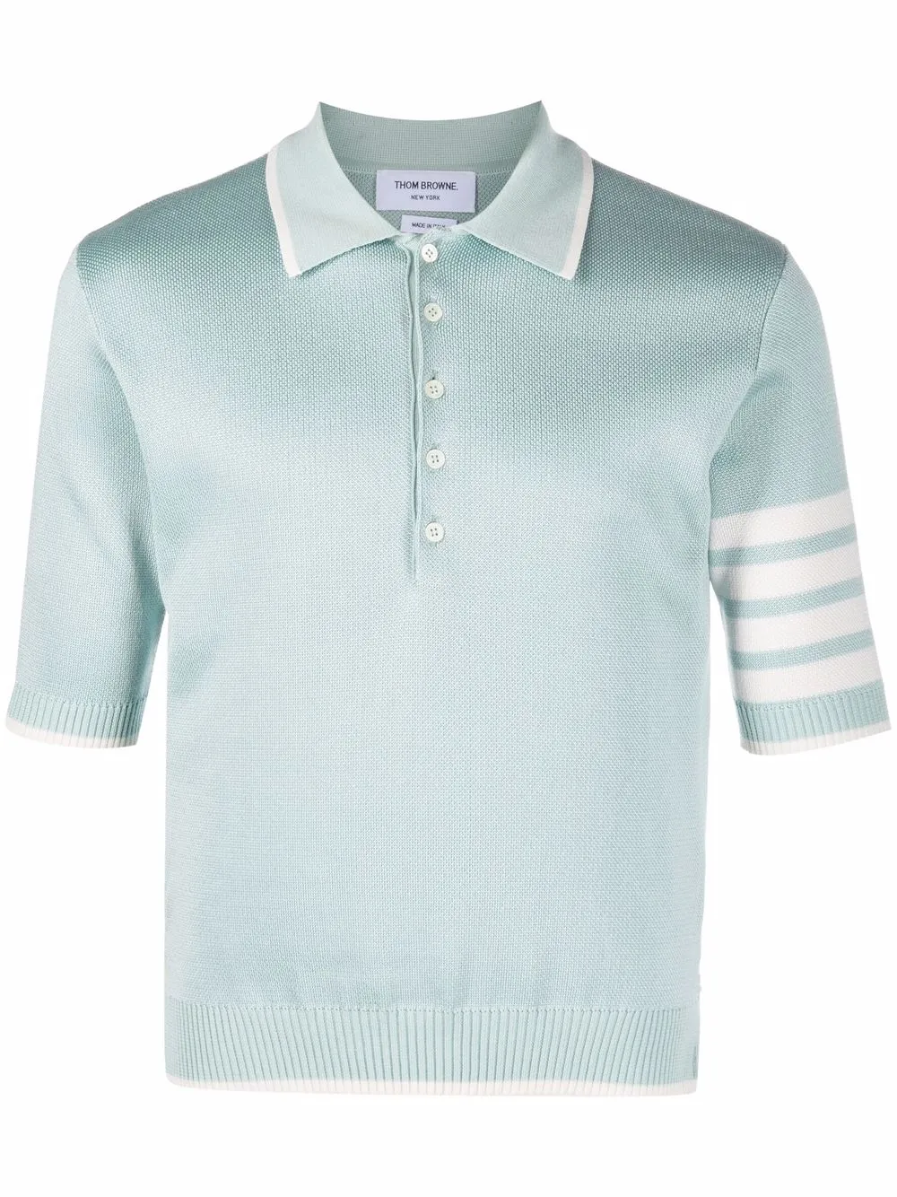 

Thom Browne 4-Bar striped polo shirt - Blue