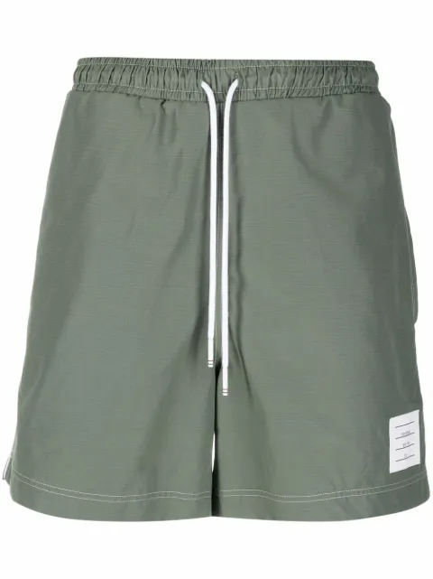 Thom Browne grosgrain-tab track shorts