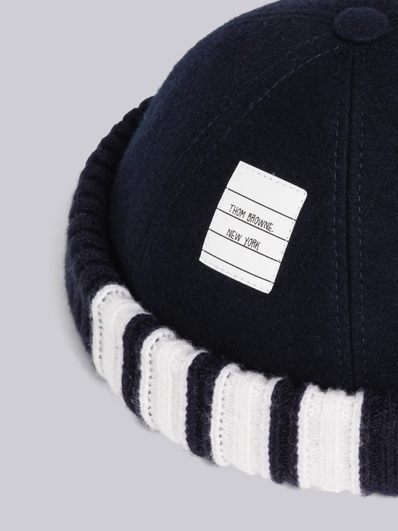 Melton Wool Rib Brim 4-Bar Hat | Thom 