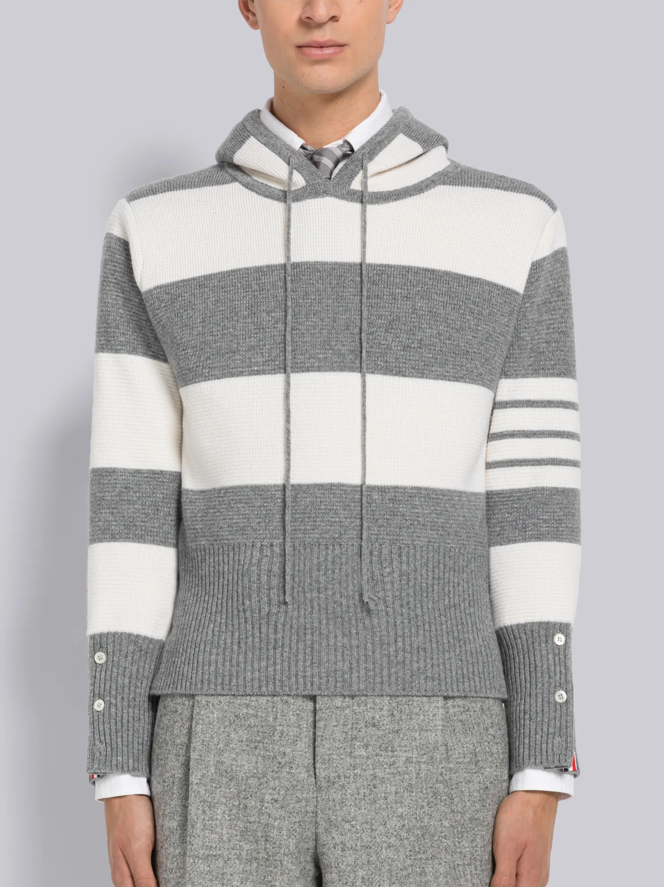4-Bar striped hoodie | Thom Browne Official