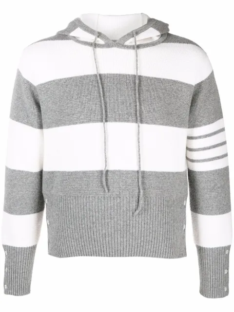 Thom Browne Felpa con dettaglio a 4 righe