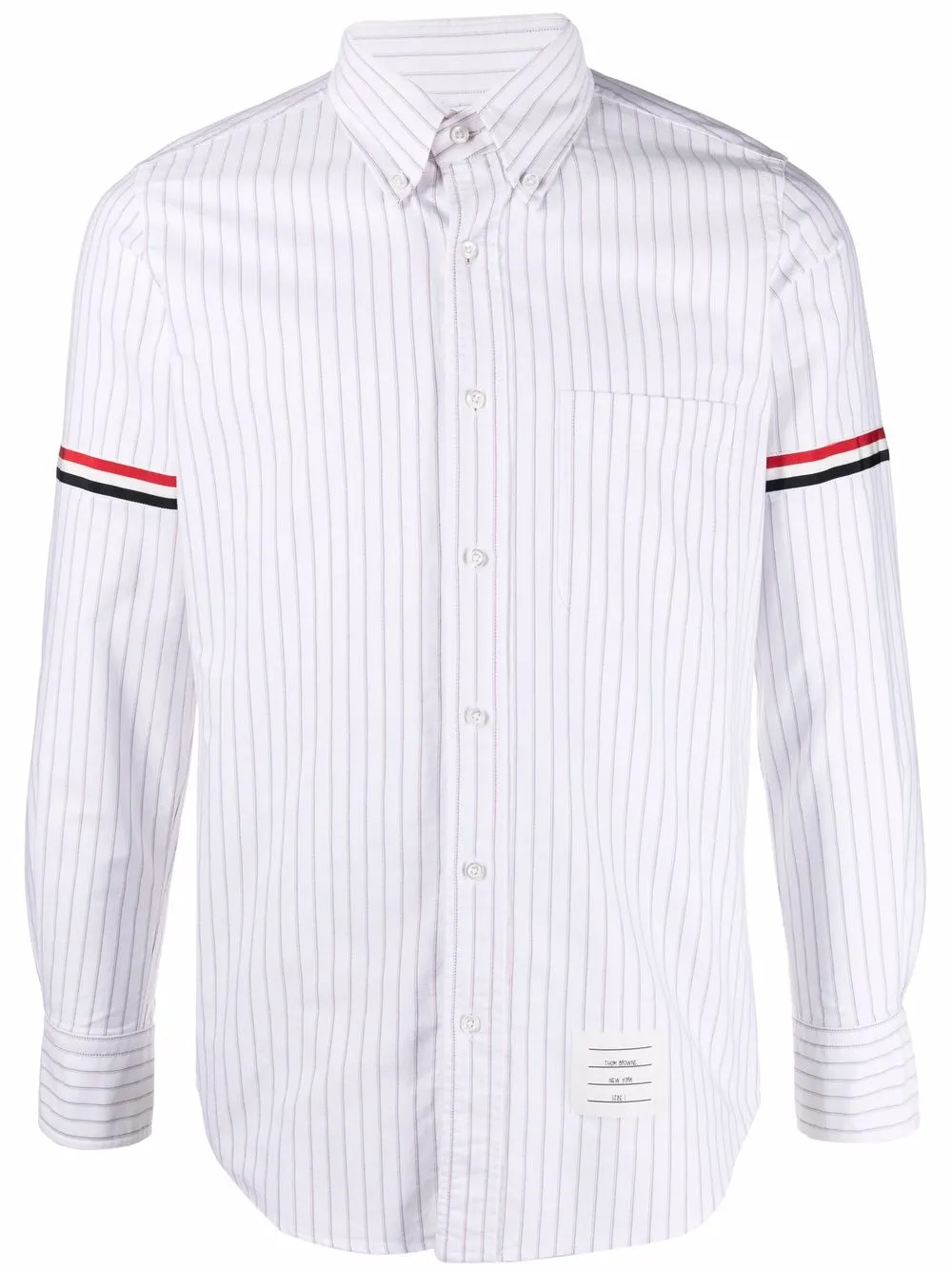 

Thom Browne camisa oxford con rayas RWB - Blanco