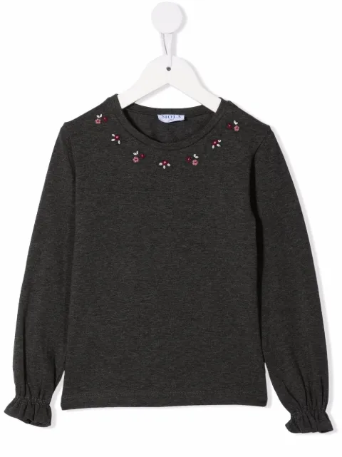 Siola top con bordado floral 
