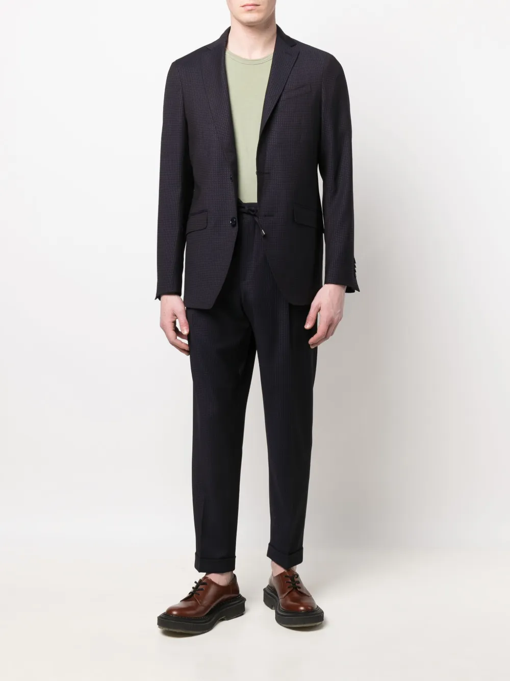 ETRO Tweedelig geruit pak - Blauw