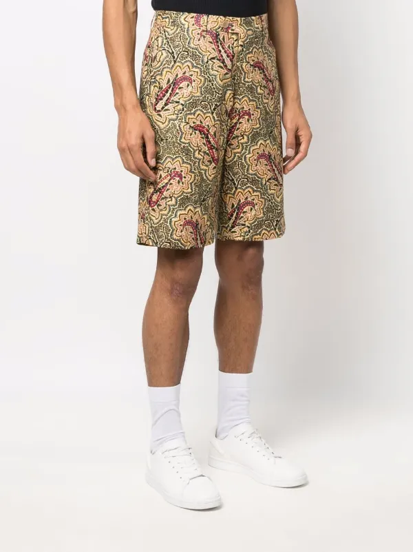 Shop ETRO paisley-print Bermuda shorts 