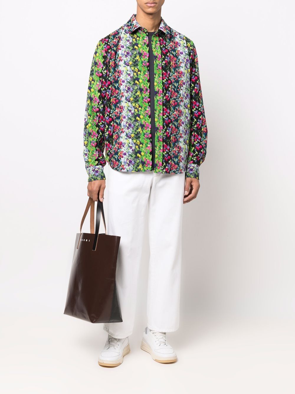 Kenzo Overhemd met bloemenprint - Groen