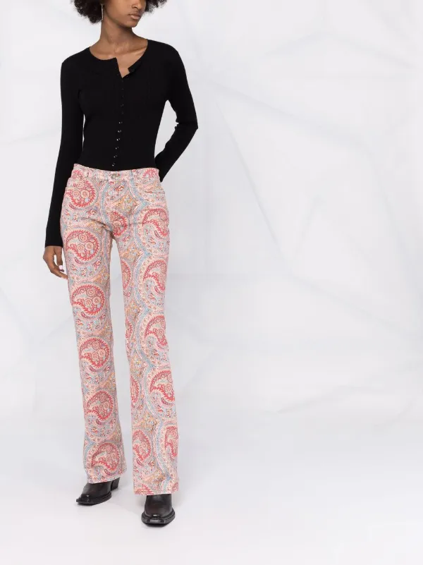 ETRO Paisley Print Bootcut Jeans - Farfetch