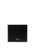 A.P.C. logo-print leather wallet - Black
