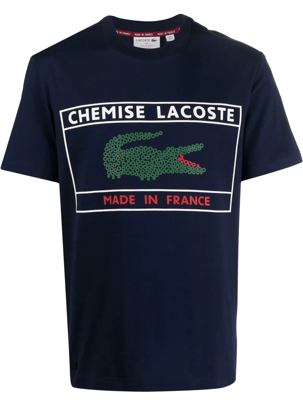 

Lacoste playera con logo estampado - Azul