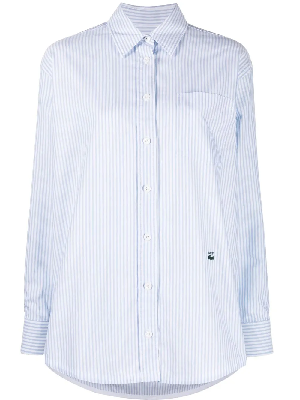 

Lacoste x A.P.C. striped cotton shirt - White