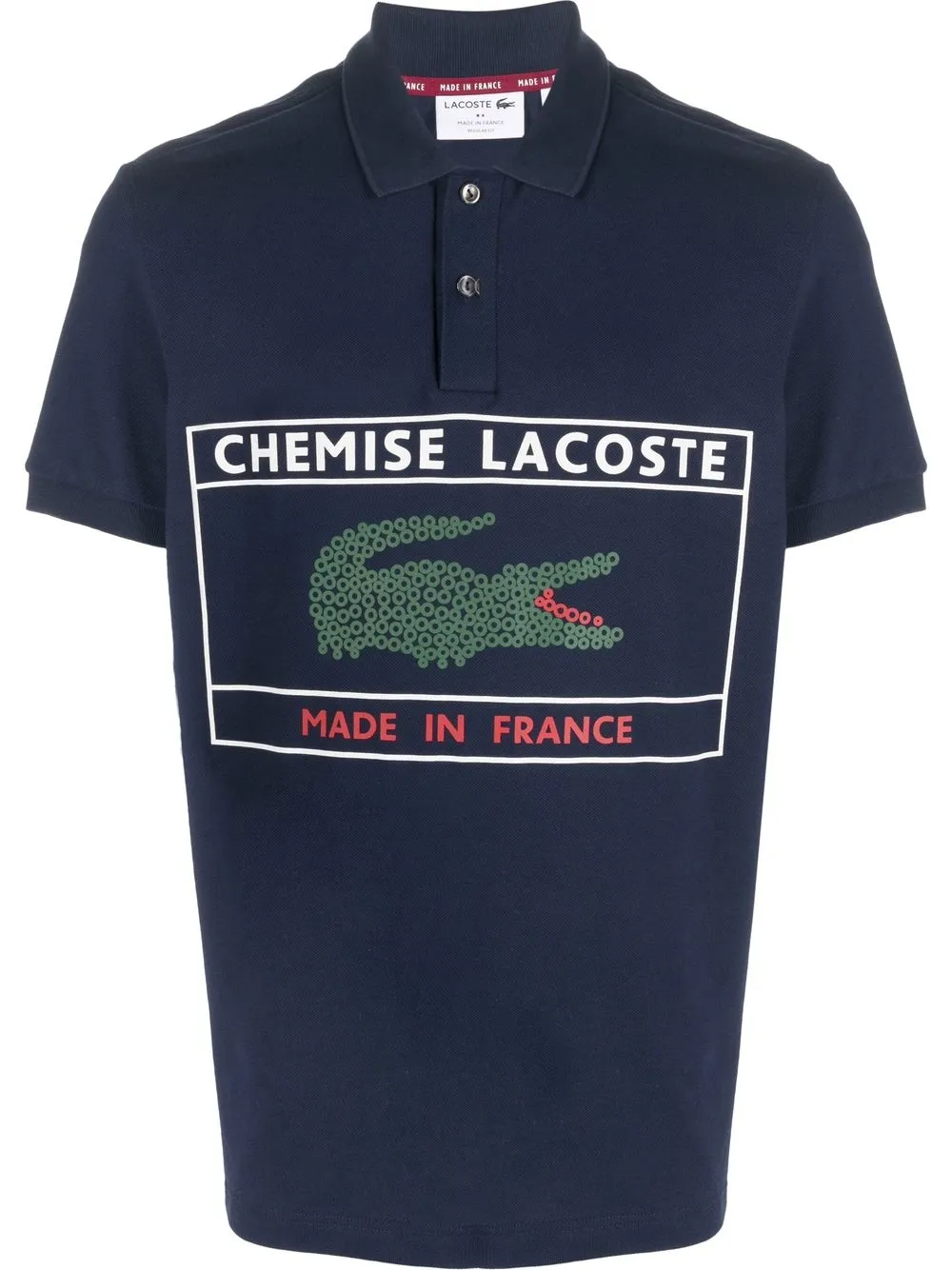 

Lacoste playera tipo polo con logo estampado - Azul