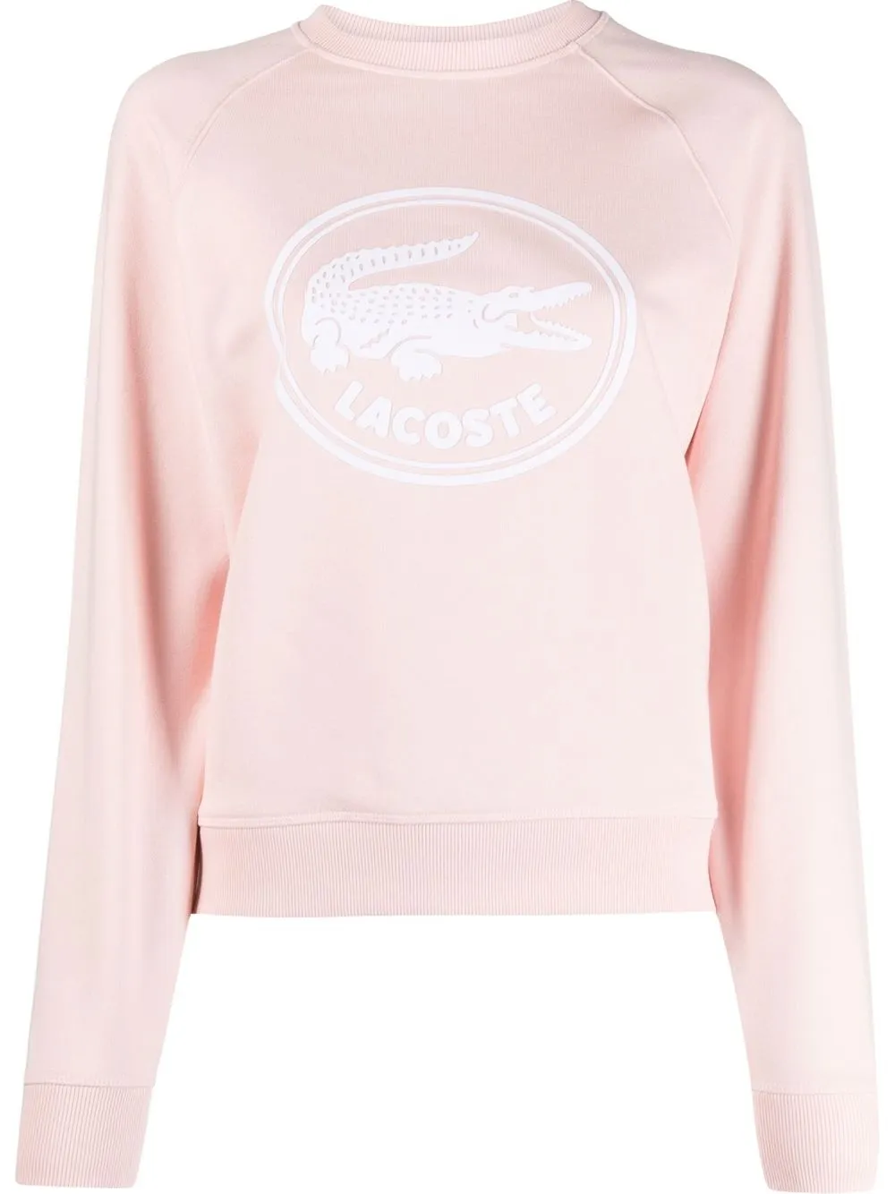 

Lacoste sudadera con logo en relieve - Rosado