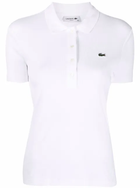 Lacoste logo-patch Ribbed Polo Shirt - Farfetch