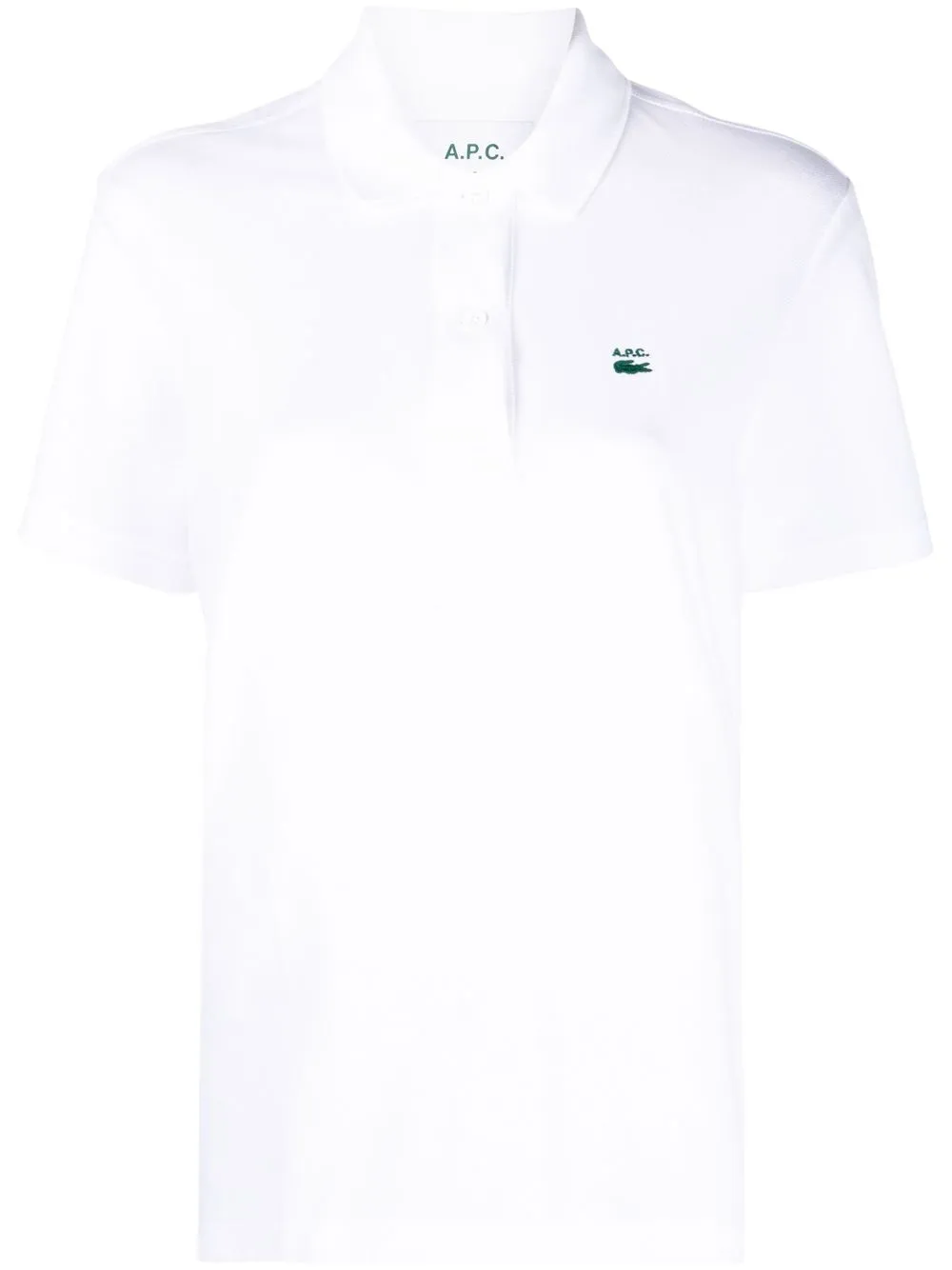 

Lacoste x A.P.C. embroidered-logo polo shirt - White