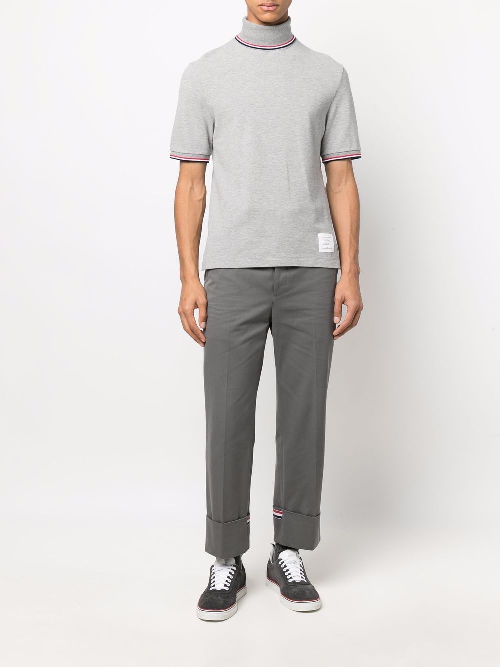 Thom Browne Gestreept T-shirt - Grijs