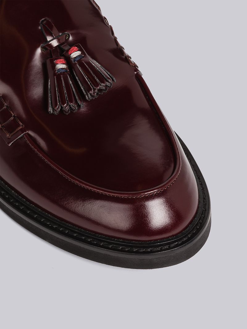 Soft Patent Leather Tassel Loafer Mule Thom Browne Official