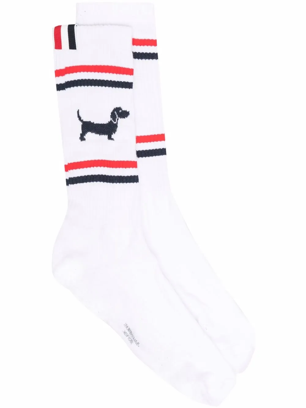 

Thom Browne calcetines Hector en intarsia - Blanco