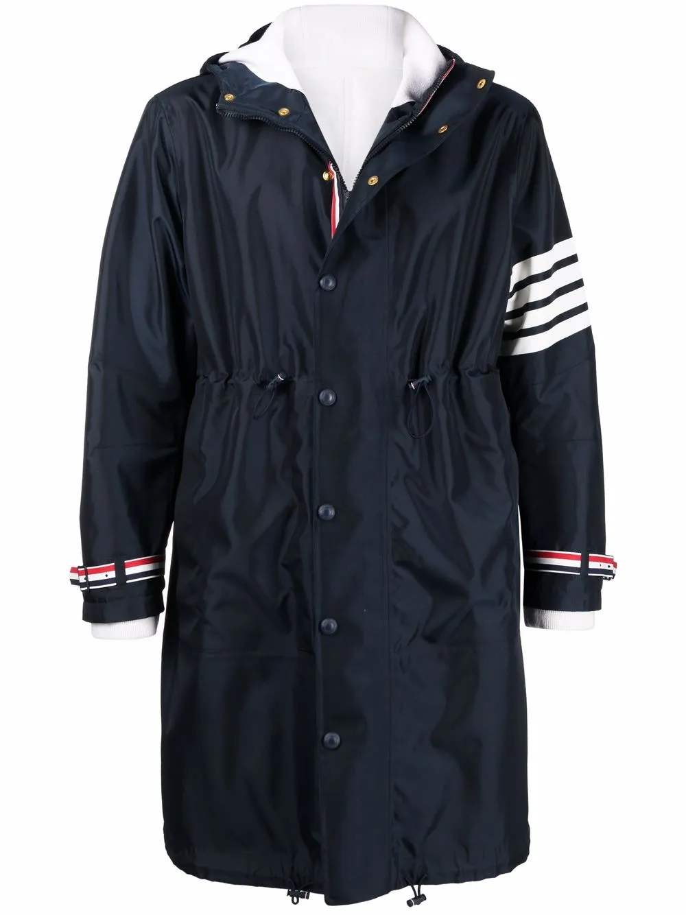 

Thom Browne 4-Bar hooded coat - Blue