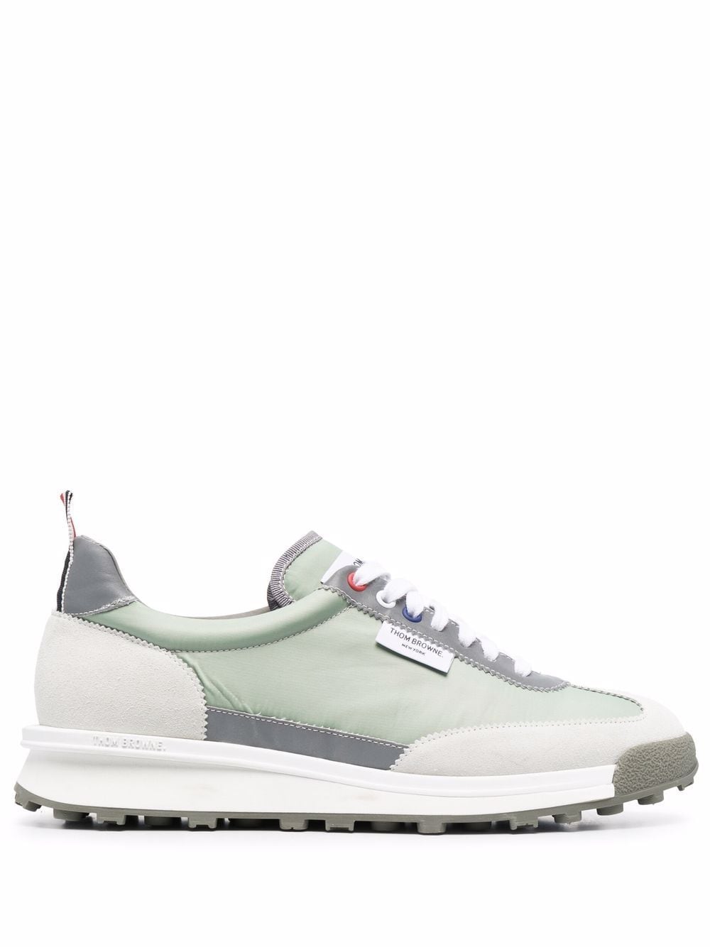 

Thom Browne tenis bajos a paneles - Verde