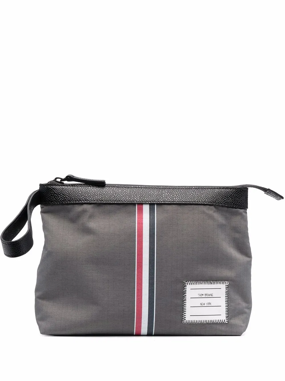 

Thom Browne neceser con rayas RWB - Gris