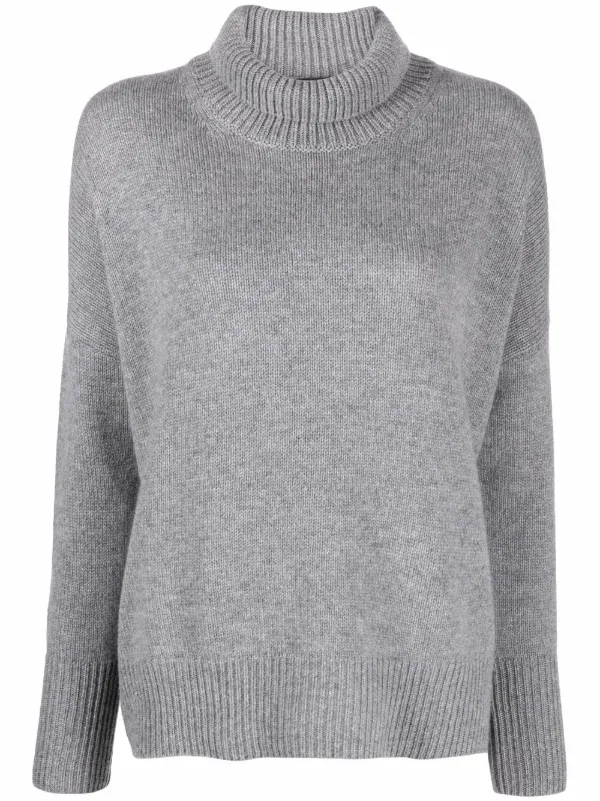 Lisa Yang Heidi Knitted Roll-Neck Jumper - Grey