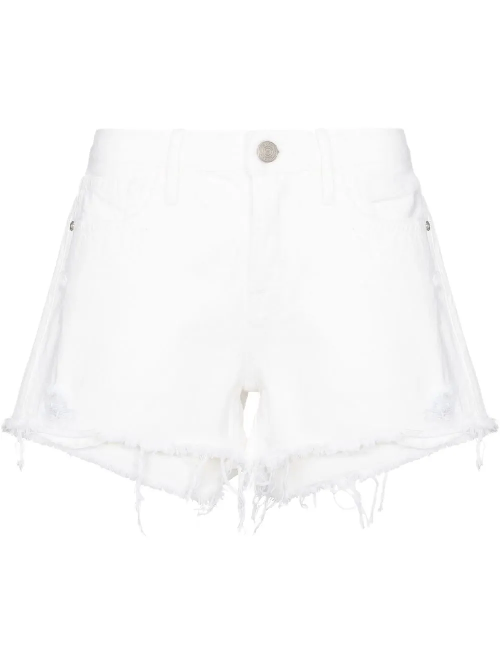 FRAME short en jean Le Grand Garcon à effet usé | blanc | Image 1