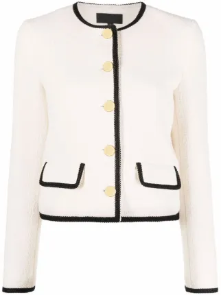 blazer with round neck