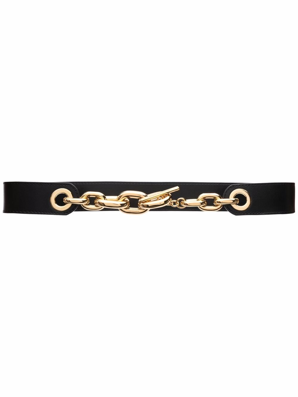 Black Belt With Gold Chain