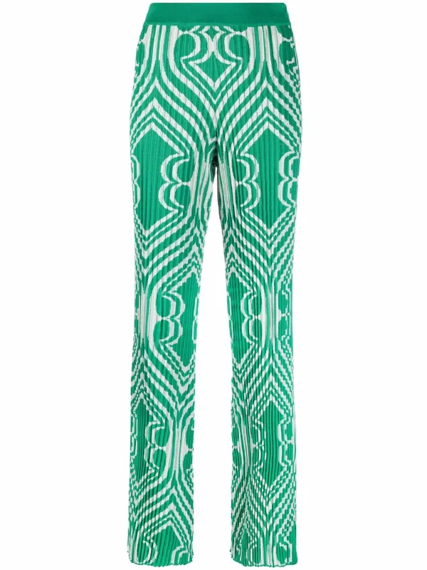 ETRO Pleated Jacquard Trousers - Farfetch