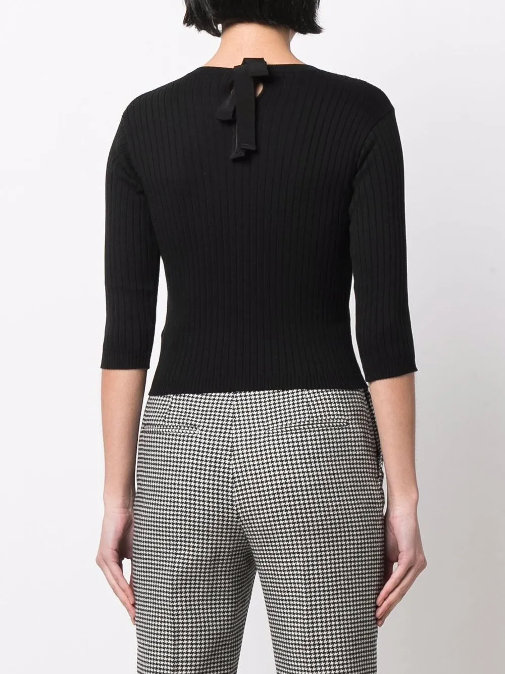фото Red valentino топ в рубчик с короткими рукавами