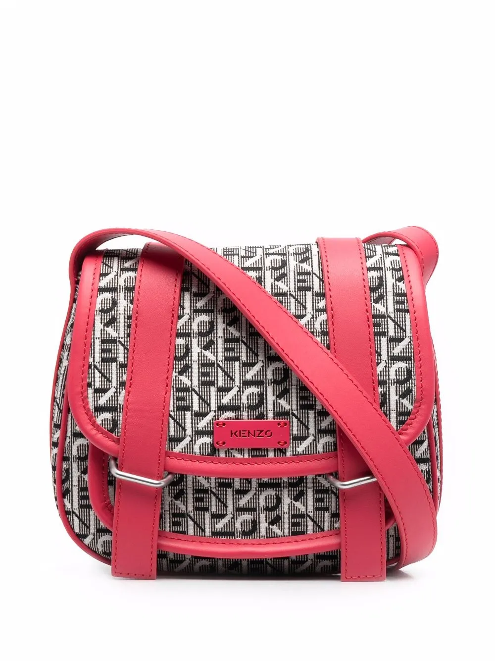 

Kenzo logo-monogram messenger bag - Pink