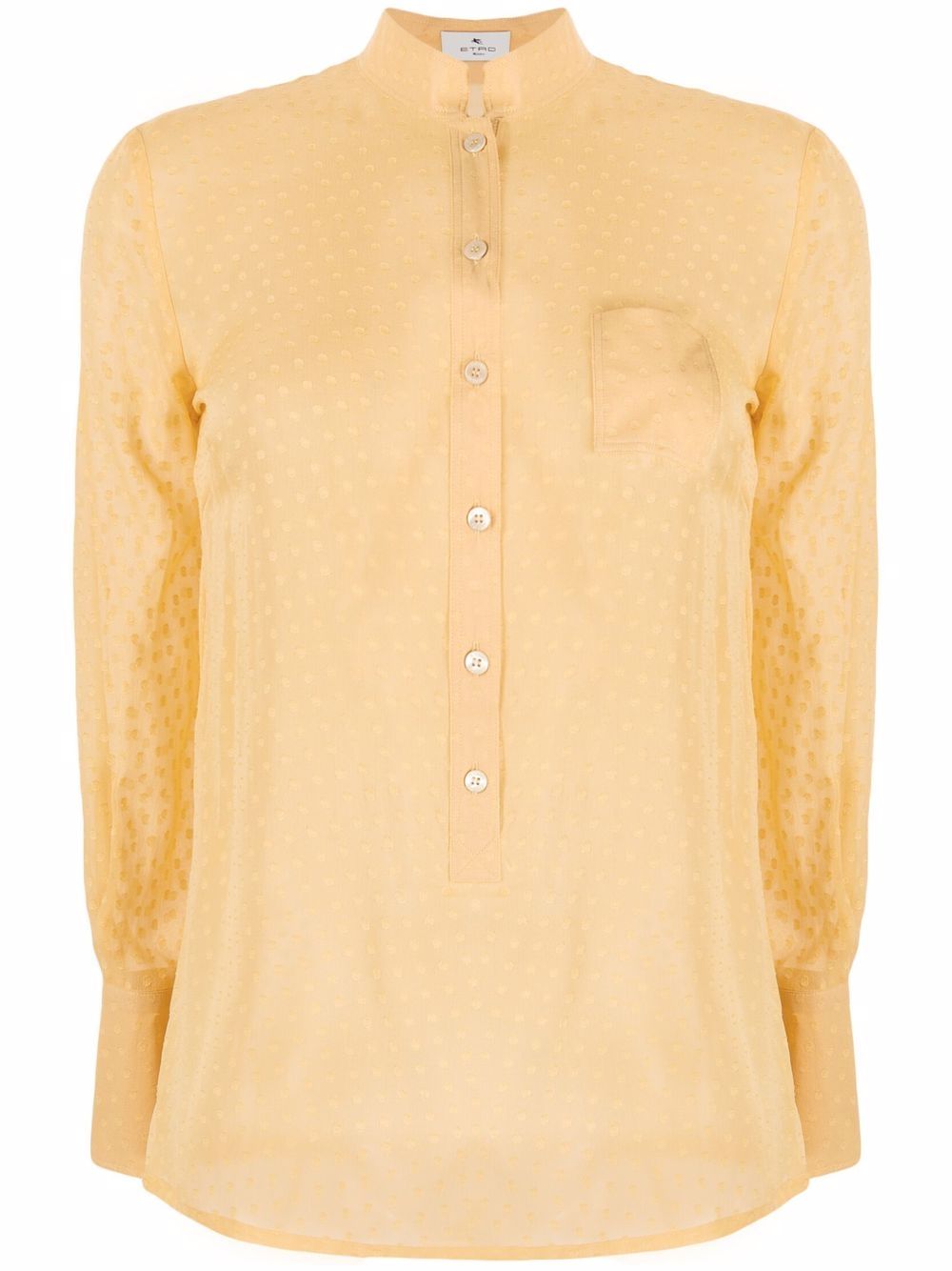 

ETRO semi-sheer polka-dot silk blouse - Yellow