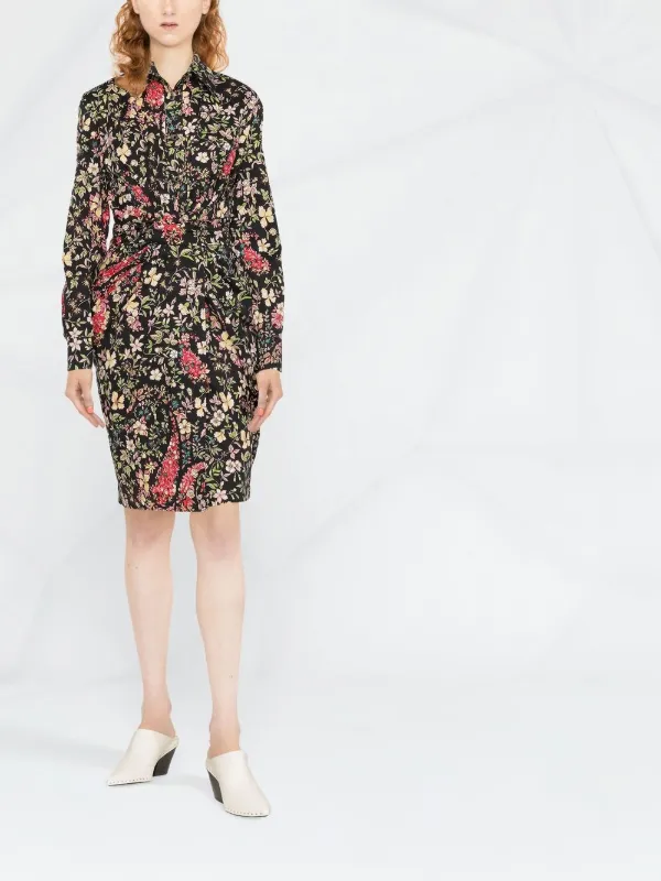 コットン100％！新品★ETRO■フローラルプリント シャツドレス ETRO フローラル シャツドレス | ブルー | FARFETCH JP
