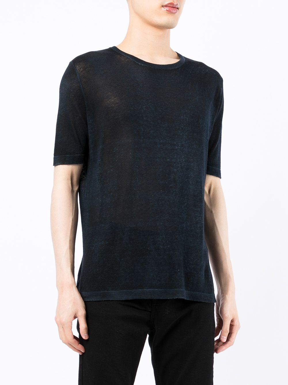 фото Avant toi crewneck linen-blend t-shirt