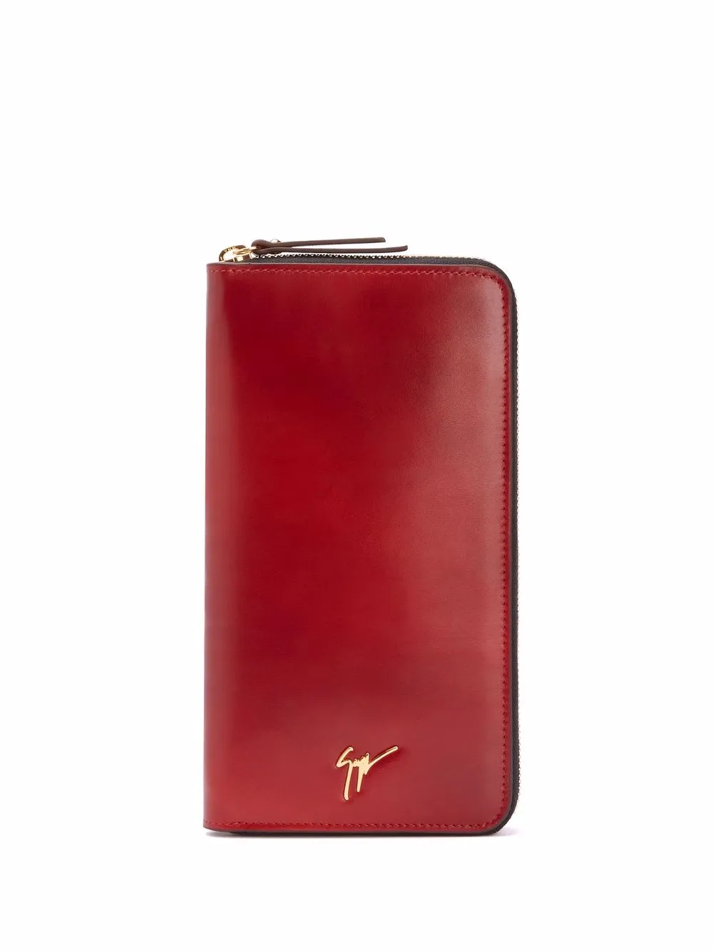 

Giuseppe Zanotti cartera con logo y cierre - Rojo
