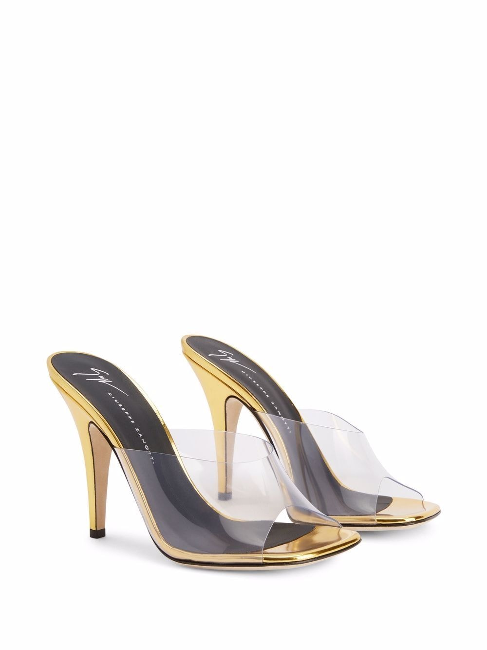 Giuseppe Zanotti Earthshine Plexy slip-on sandalen - Goud