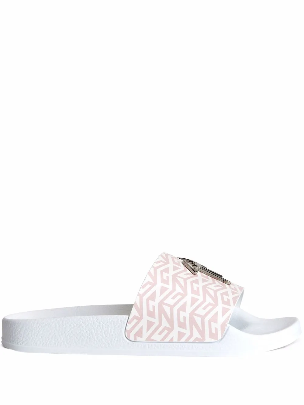 

Giuseppe Zanotti Brett monogram slides - White