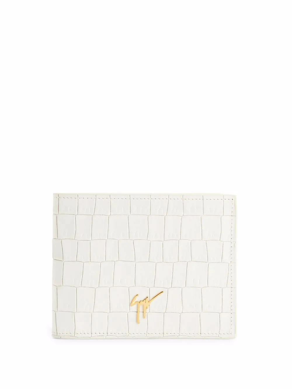 

Giuseppe Zanotti Albert snakskin-embosssed wallet - White