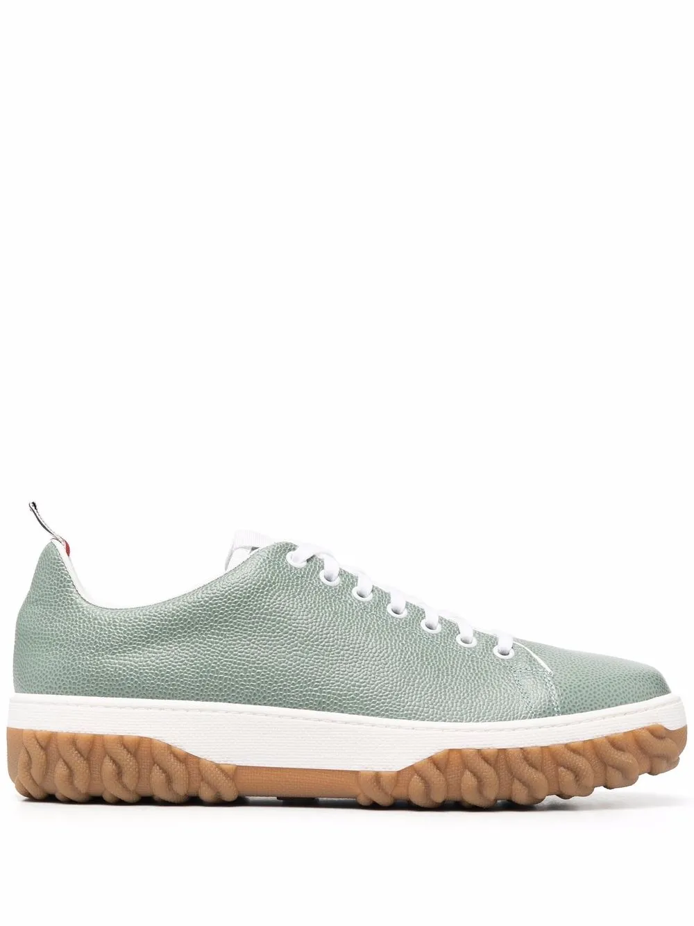 

Thom Browne tenis bajos Vitello - Verde