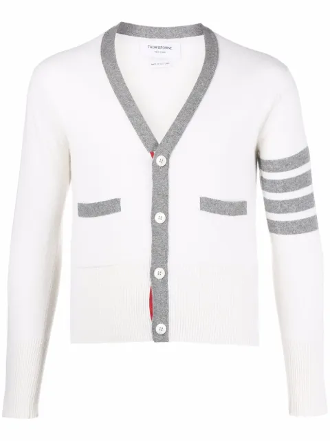 Thom Browne 4-Bar stripe cashmere cardigan