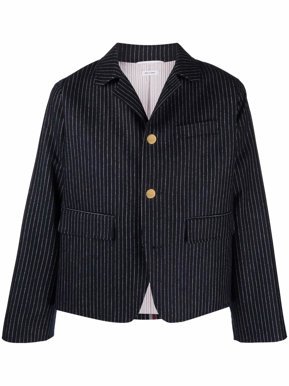 

Thom Browne RWB-stripe cropped jacket - Blue