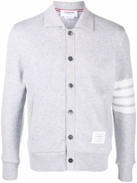 Thom Browne waffle-knit 4-Bar cardigan