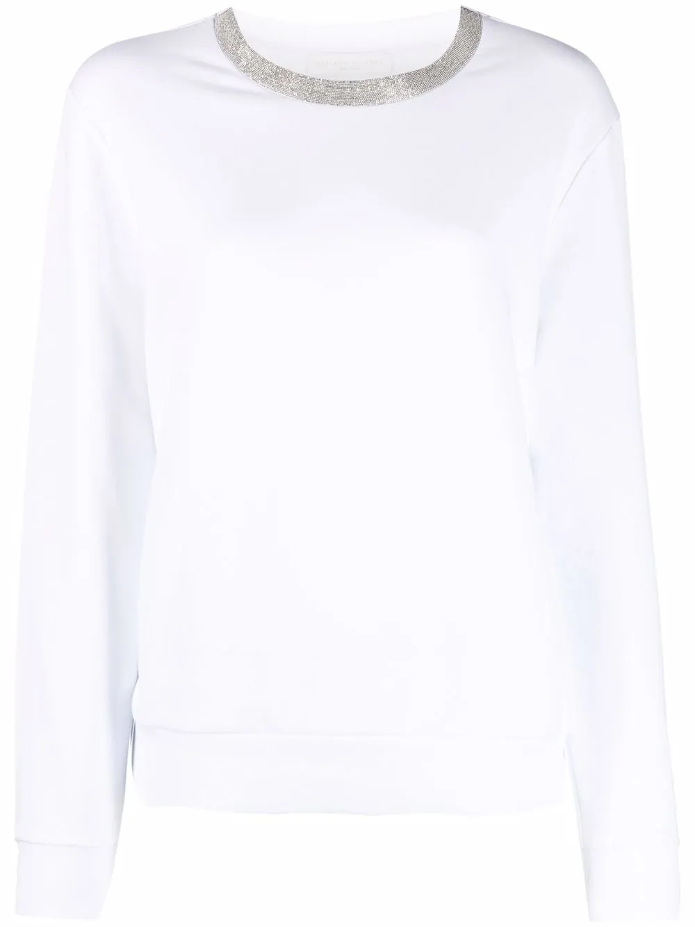 

Fabiana Filippi chain-link trim cotton sweatshirt - White