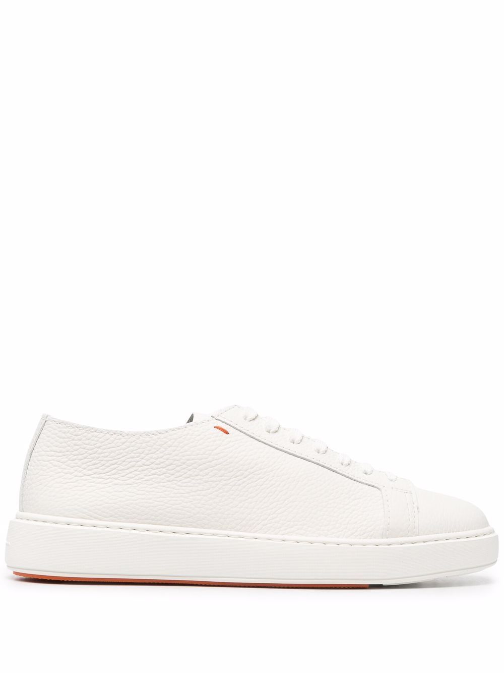 

Santoni leather low-top sneakers - White