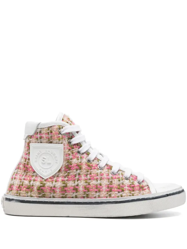 Saint Laurent Bedford hi top Sneakers Pink FARFETCH UK