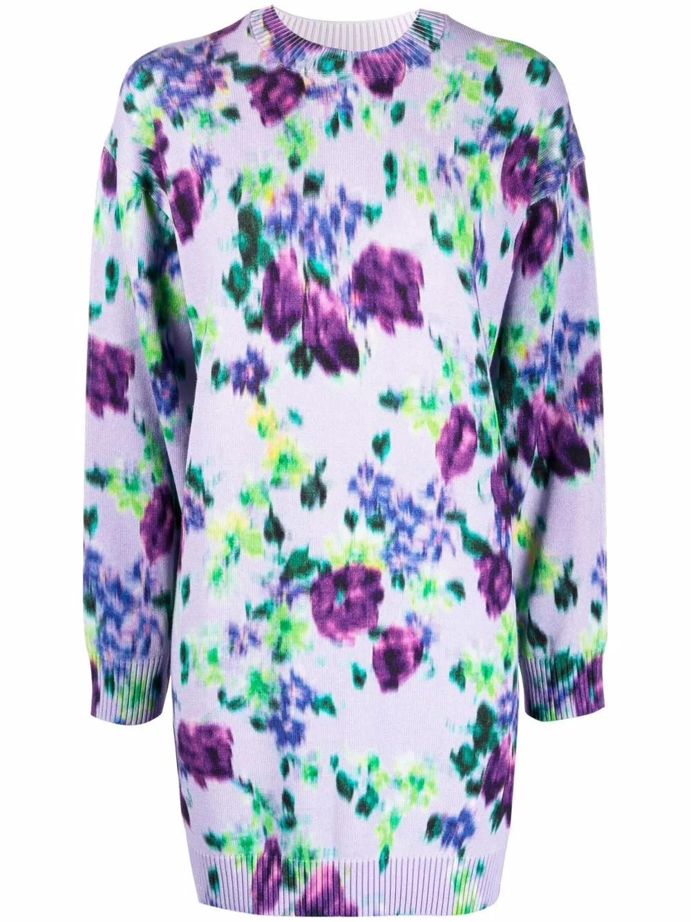 

Kenzo vestido estilo suéter con motivo floral - Morado