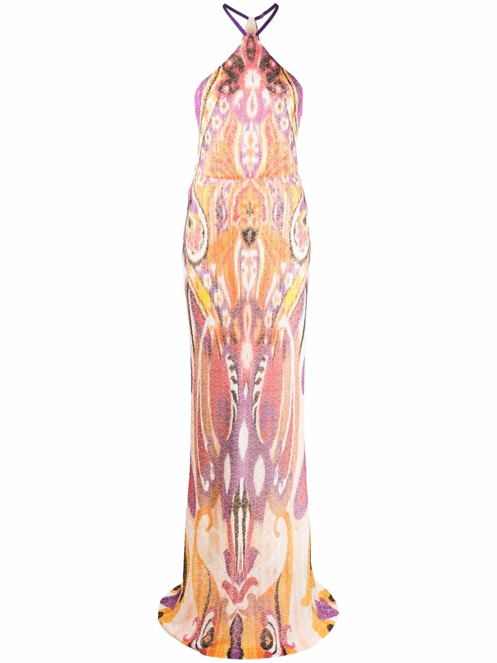 crochet halterneck maxi dress