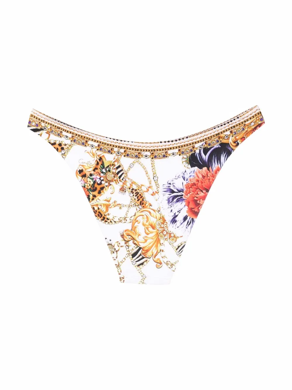 Camilla Bikinislip met print - Wit
