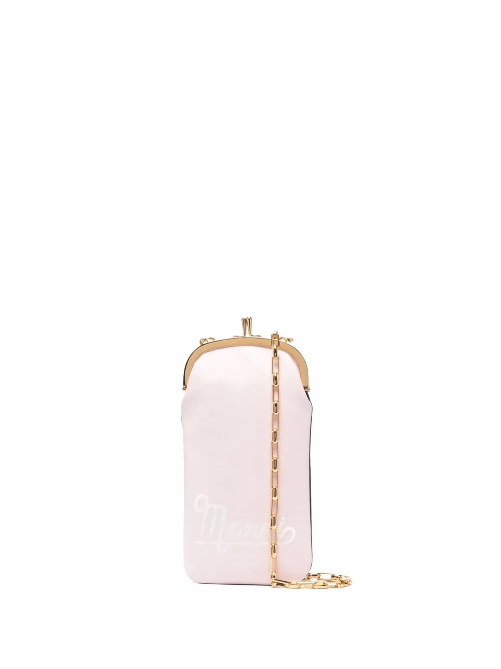

Marni bolsa crossbody con diseño de dos tonos y logo - Rosado