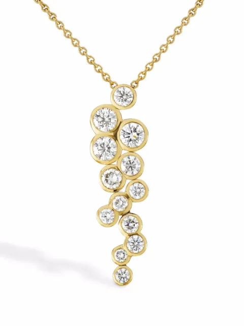 Pragnell 18kt rose gold Bubbles diamond drop pendant necklace